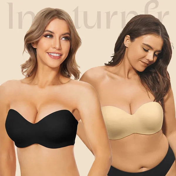 Full Support Seamless Strapless Convertible Bandeau Bra (Pack of 2)
