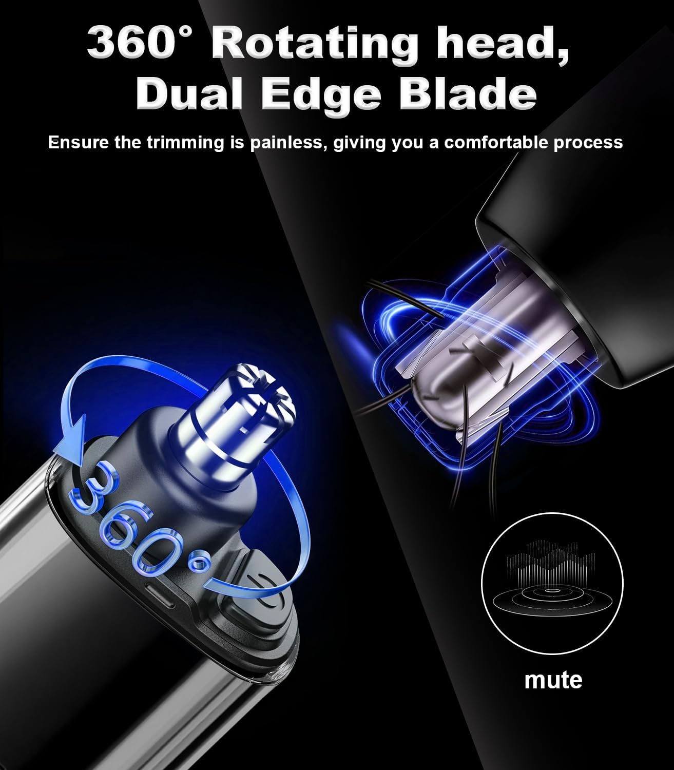 Electric Ear & Nose Hair Trimmer|Digital Display