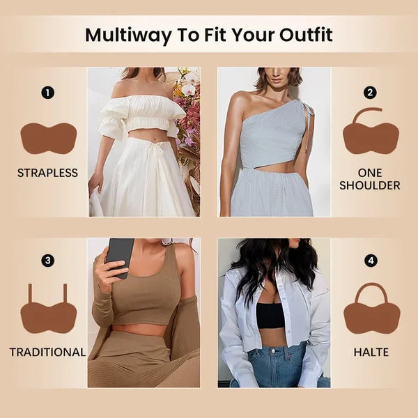 Full Support Seamless Strapless Convertible Bandeau Bra (Pack of 2)