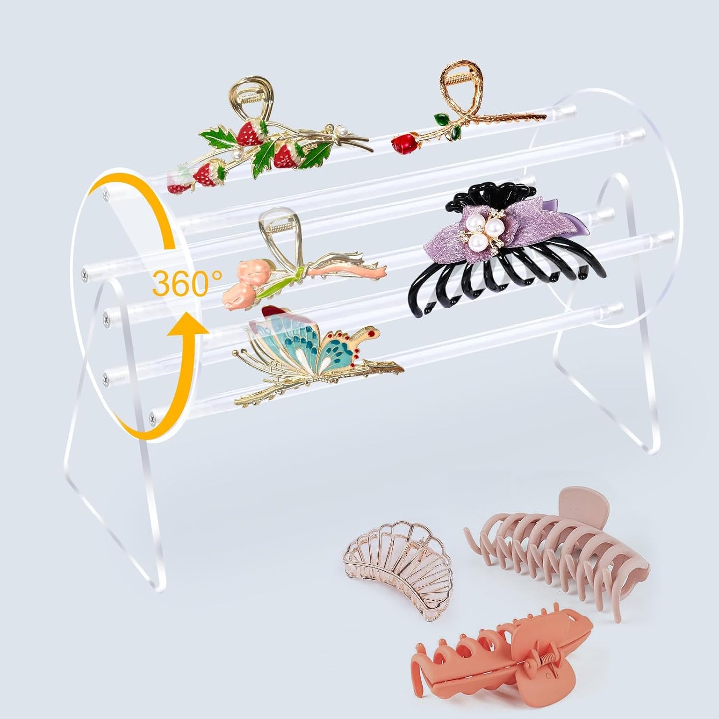 Rotating Claw Clip Organizer