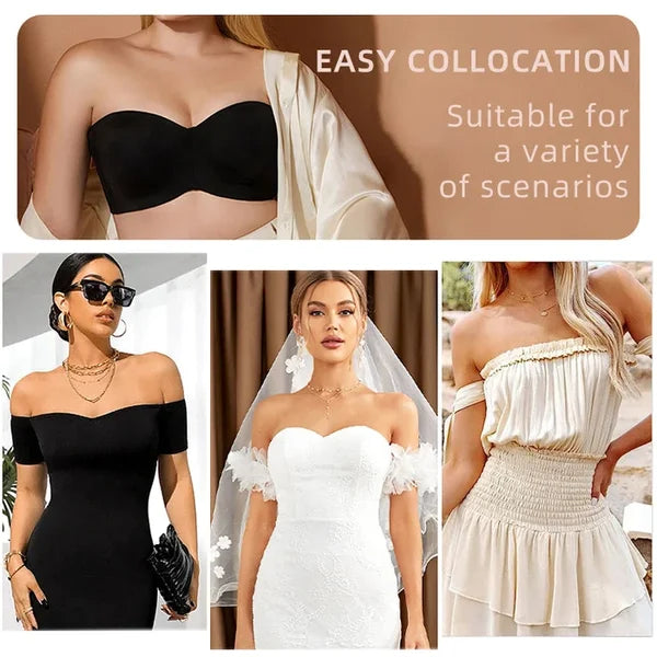 Full Support Seamless Strapless Convertible Bandeau Bra (Pack of 2)