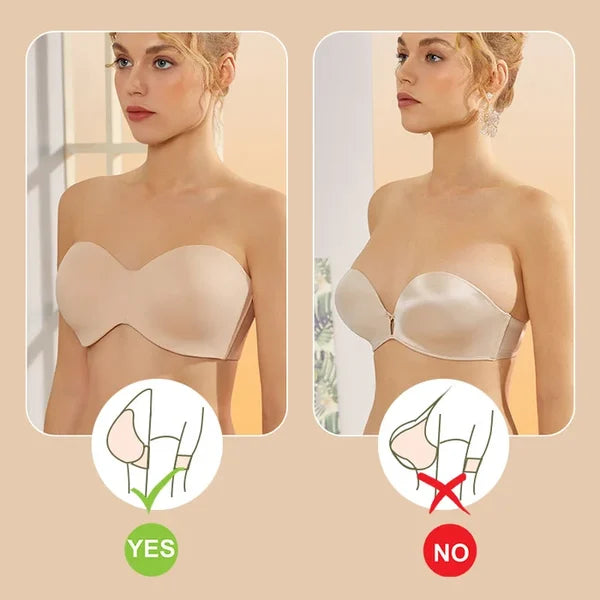 Full Support Seamless Strapless Convertible Bandeau Bra (Pack of 2)