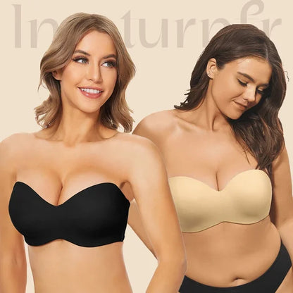 Full Support Seamless Strapless Convertible Bandeau Bra (Pack of 2)