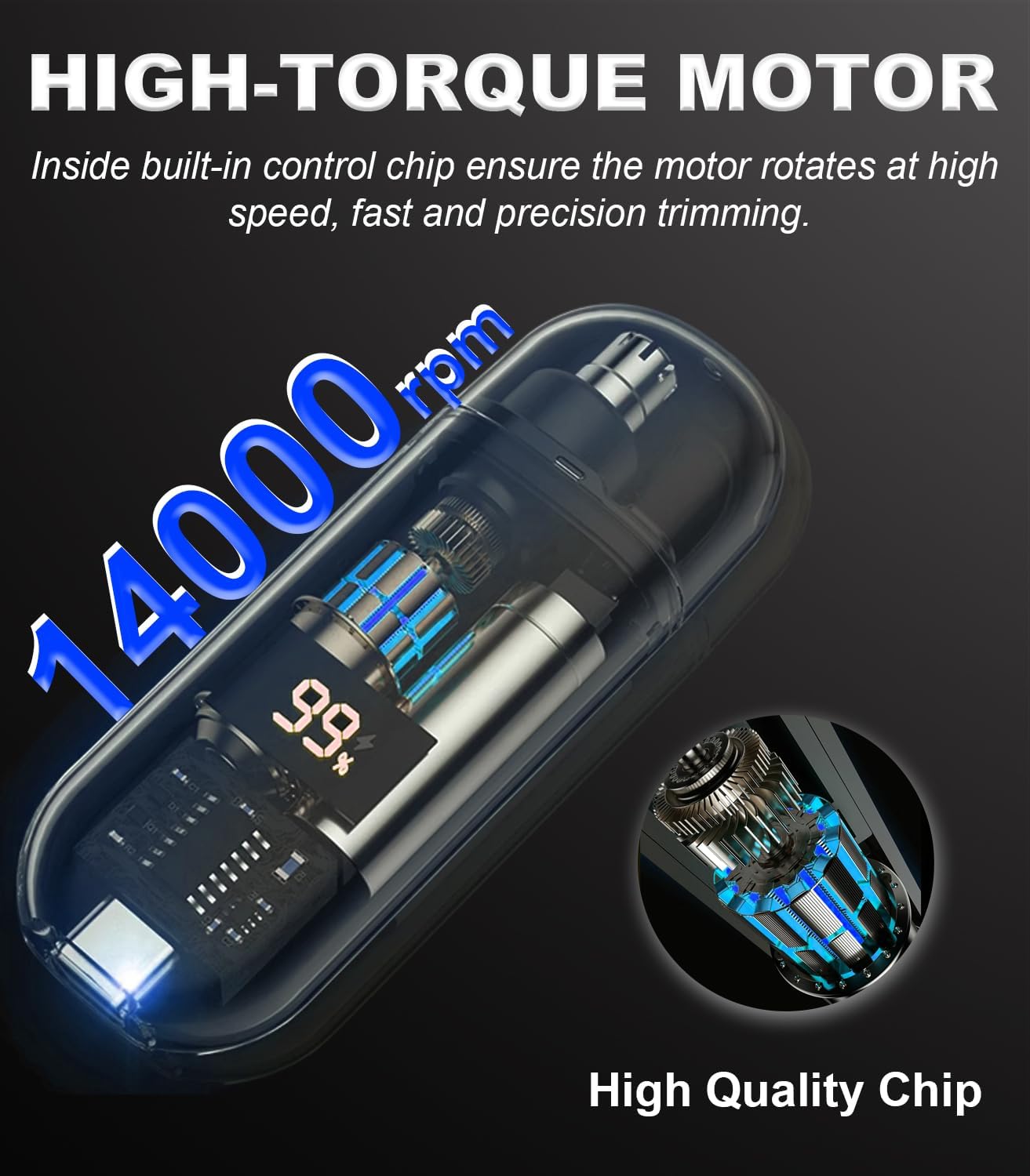 Electric Ear & Nose Hair Trimmer|Digital Display