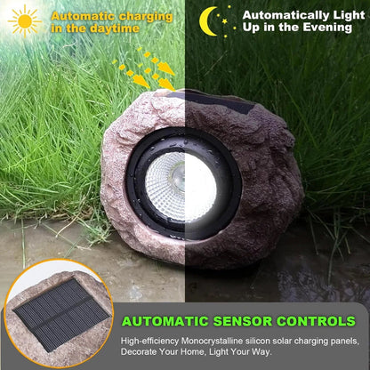 Solar Powered LED Rock Lamp