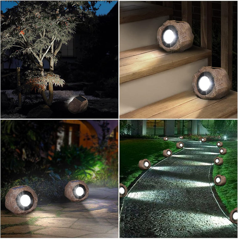 Solar Powered LED Rock Lamp