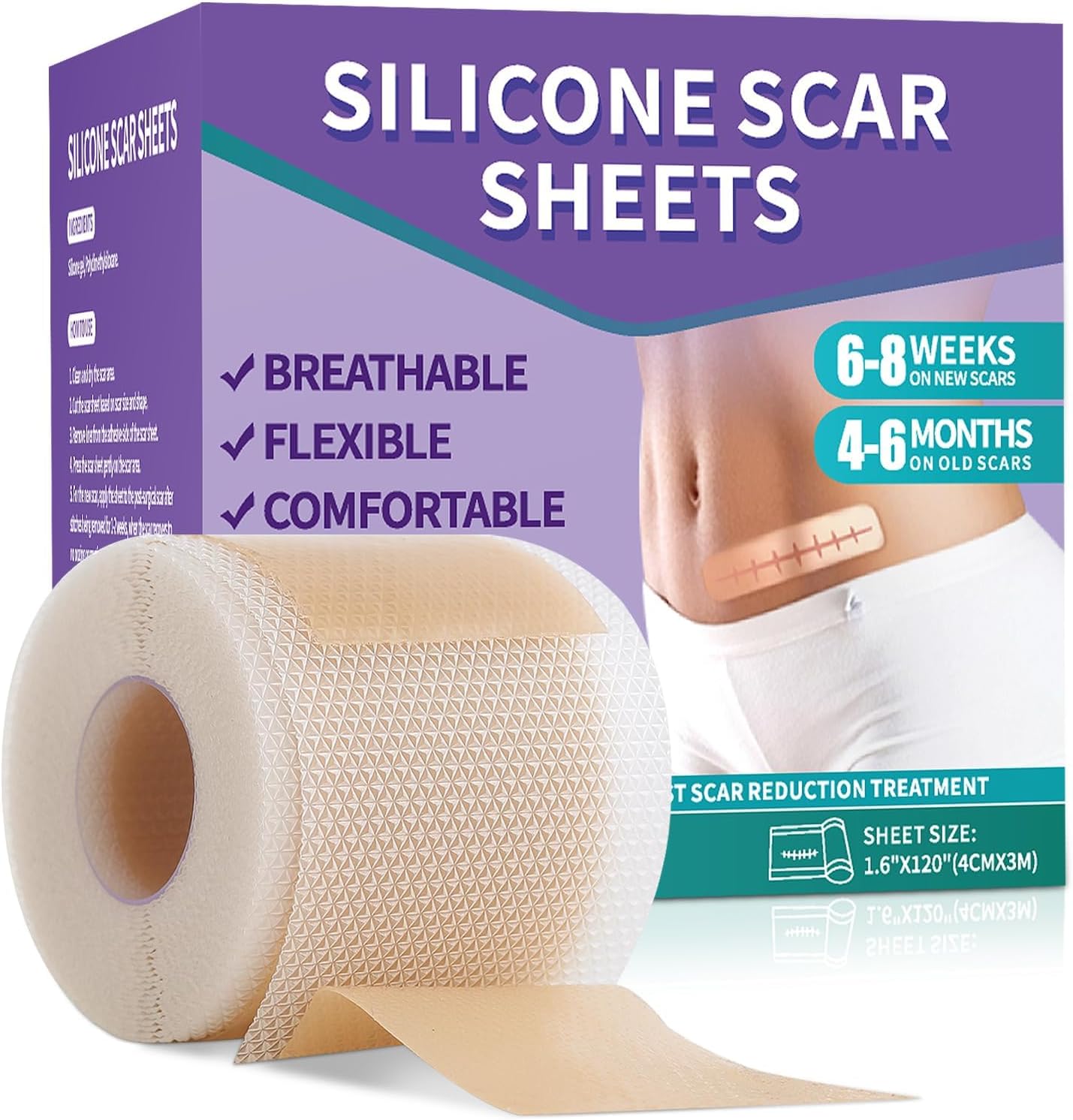 Silicone Scar Remover Tape for Acne & Wrinkles