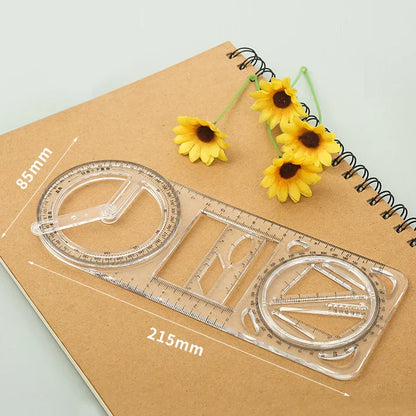 Multifunctional Geometry Ruler – Ideal for Math & Craftwork ⭐⭐⭐⭐⭐ (PACK OF 4)