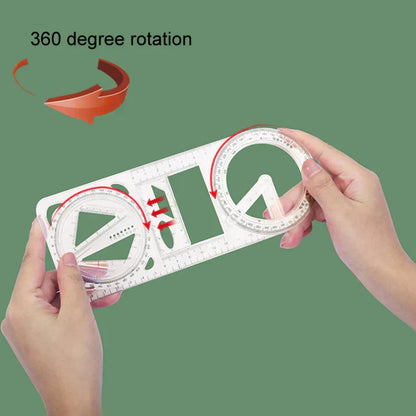 Multifunctional Geometry Ruler – Ideal for Math & Craftwork ⭐⭐⭐⭐⭐ (PACK OF 4)