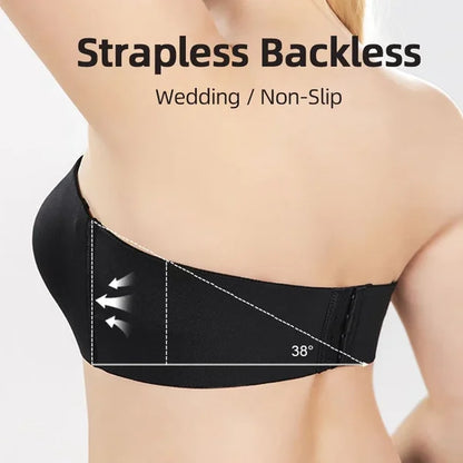 Full Support Seamless Strapless Convertible Bandeau Bra (Pack of 2)